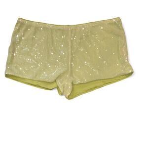 Musera 4X Lime Sequin Micro Mini Shorts Festival Rave Fairycore Y2K Plus
